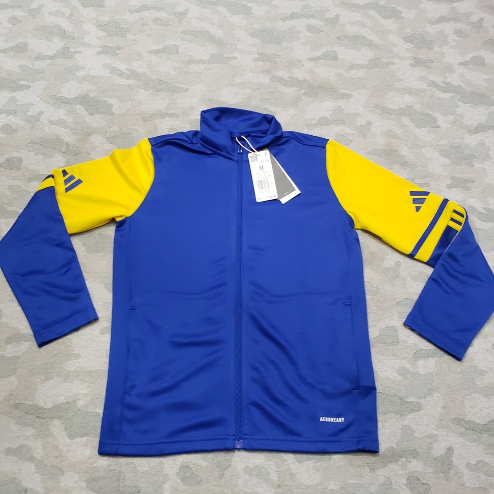 Adidas Windbreaker Track Jacket Youth 11-12Y Blue Full Zip Long‎ Sleeve